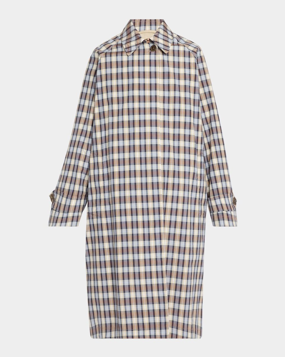 Tavishina Check Long Coat